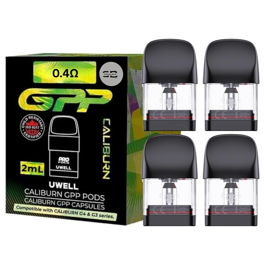 Uwell Caliburn G3 / GPP Pods (0.4) - 4 Pack - Compatible with Caliburn G3 & G4 Range - Available in 0.4,0.6,0.9,1.2 - No Nicotine