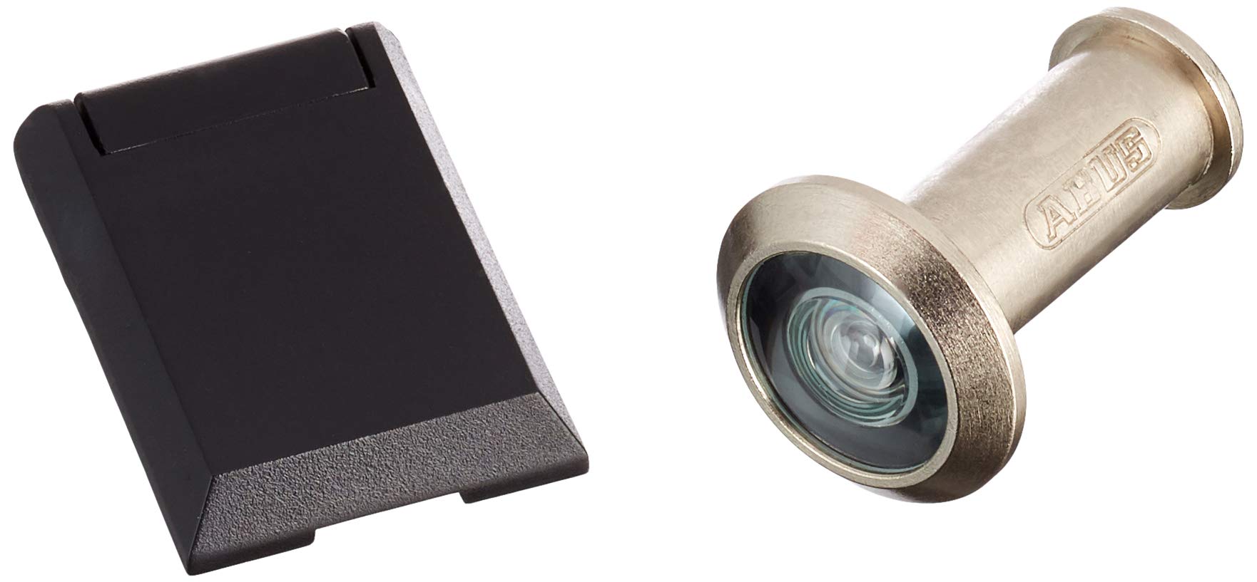 ABUS 2300 04914 Wide-Angle Door Viewer with Cover, Silver