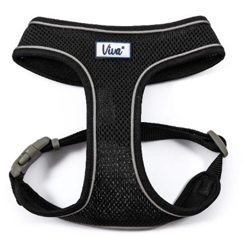 Ancol Viva Lightweight Breathable Comfort Mesh Nylon, Plastic Dog Harness Black Size Medium (Fits Girth 44-57 cm) — image 1