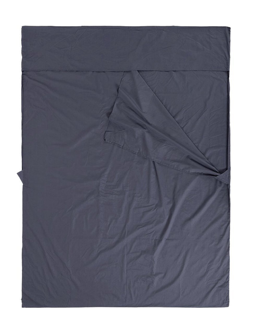 Quality Double Sleeping Bag Liner Healthcare Sleep Sack with Carry Pouch Univeral For Travel Hotel | Business Trip | Camping