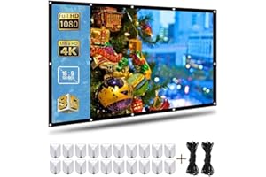 Projector Screen 100 inch 16:9 HD Foldable Anti-Crease Portable Projection Movies Screen for Home Theater Outdoor Indoor Supp