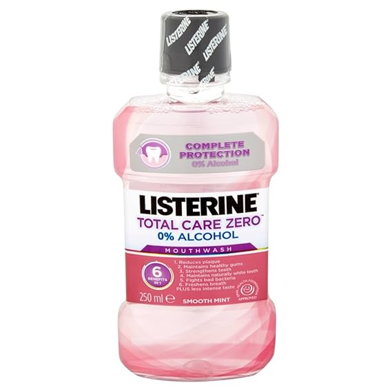 Listerine Total Care Zero Mouthwash, Smooth Mint, 250 ml Amazon.co.uk
