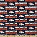 NFL Cotton Broadcloth Denver Broncos Orange/Blue Fabric