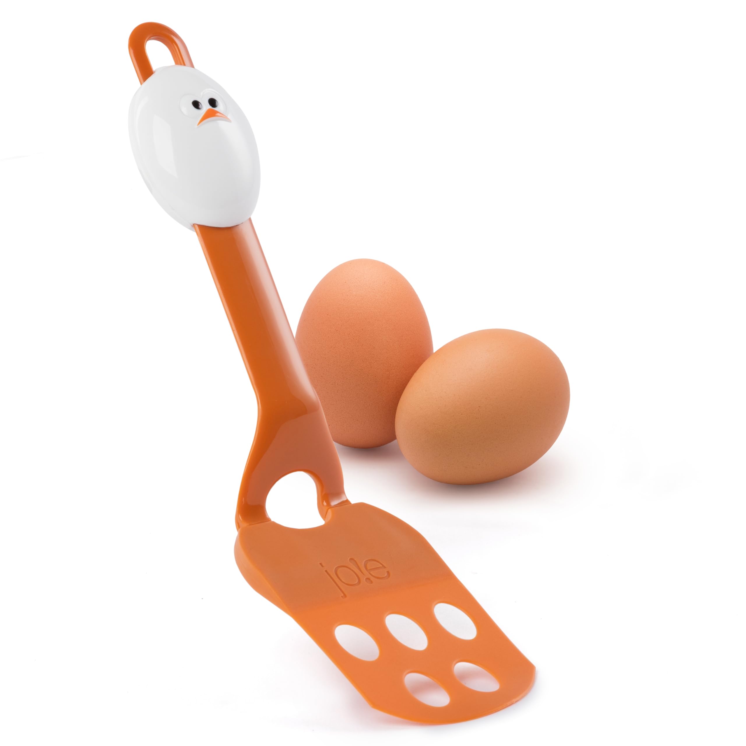 Joie Little Flip Egg Spatula – Small Nonstick-Safe Spatula for Cooking & Flipping Eggs, Durable Nylon, Orange