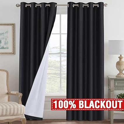 Amazon Com H Versailtex 100 Blackout Bedroom Curtains 2 Panel