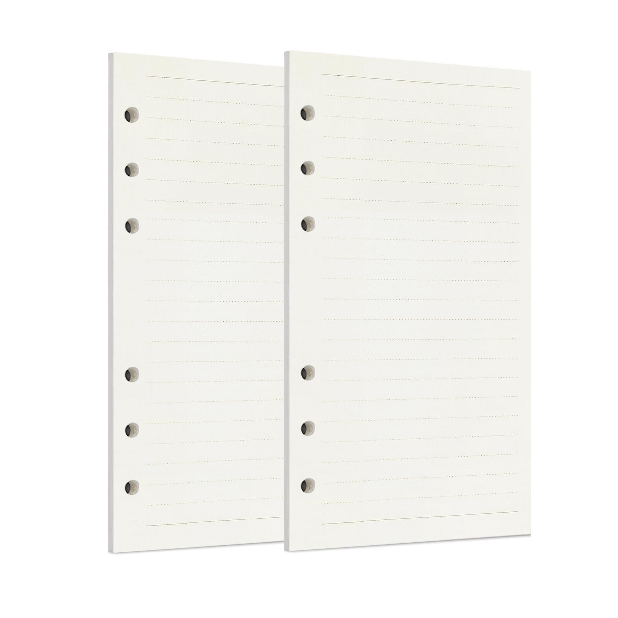 Zelten Refills/Loose Leaves for A6 Cover Ring Binder/Personal Organiser/Planner(A6 6 Holes, Lined 2 Pack)