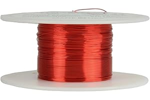 TEMCO INDUSTRIAL TEMCo 29 AWG Copper Magnet Wire - 2 oz 308 ft 155°C Magnetic Coil Red
