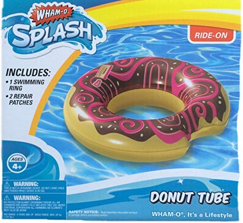 Wham-O Inflatable Chocolate Donut Water Tube Pool Float by Donut Tube