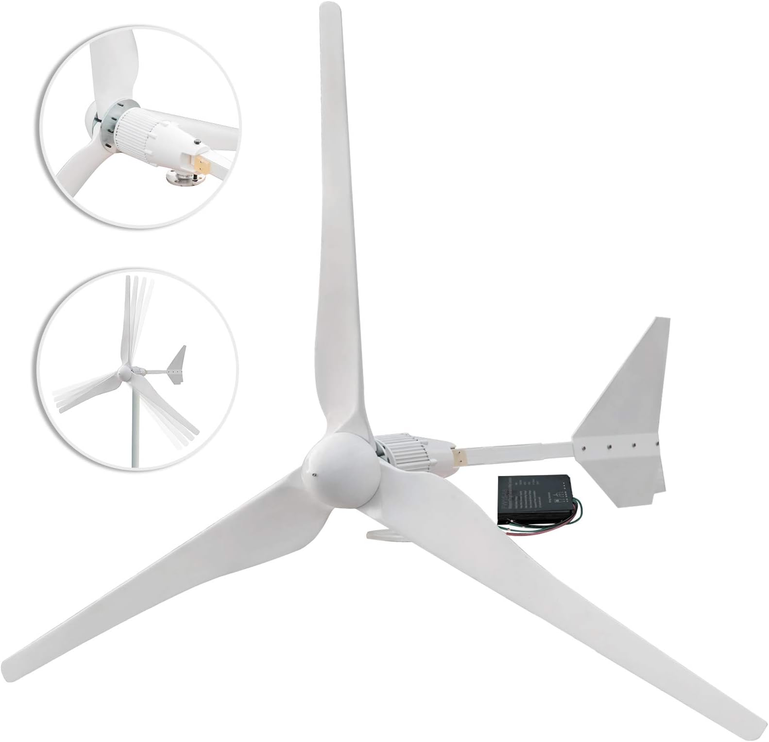 Happybuy Wind Turbine 1500W DC 48V Wind Turbine Generator Kit MPPT