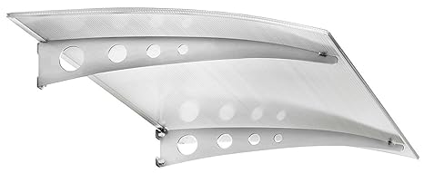 Schulte Vordach Überdachung Haustürvordach 120x80cm Polycarbonat-Hohlkammerplatte klar Stahl verzinkt Pultbogenvordach