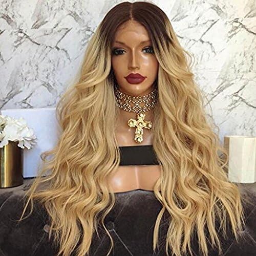 Blonde Virgin Peruvian Human Hair For Black Women Loose Wave Two Ombre 1B 613 Full Lace Human Hair Wigs With Baby Hair Blonde Lace Front Wigs (22 Inch, full lace wig)