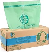 GREENER WALKER 6L Compostable Bin Liners 150 Bags EN13432 OK Compost HOME view 1