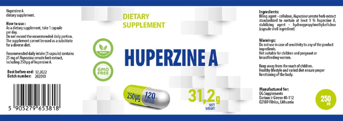 Hepatica Huperzine A 250mcg - 120 Vegan Capsules, 120 count (Pack of 1) - Image 3