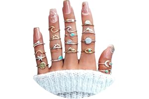 Dcfywl731 6-12Pcs Stackable Rings for Teen Girl Gifts Trendy Stuff Boho Knuckle Rings for Women Stacking Midi Rings Set Vintage Aesthetic Rings for Christmas Jewerly