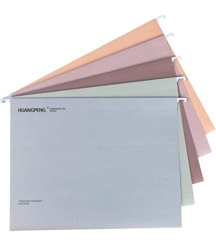 12 Pcs A4 Hanging File Folders With Tabs - Plastic Waterproof Suspension Files