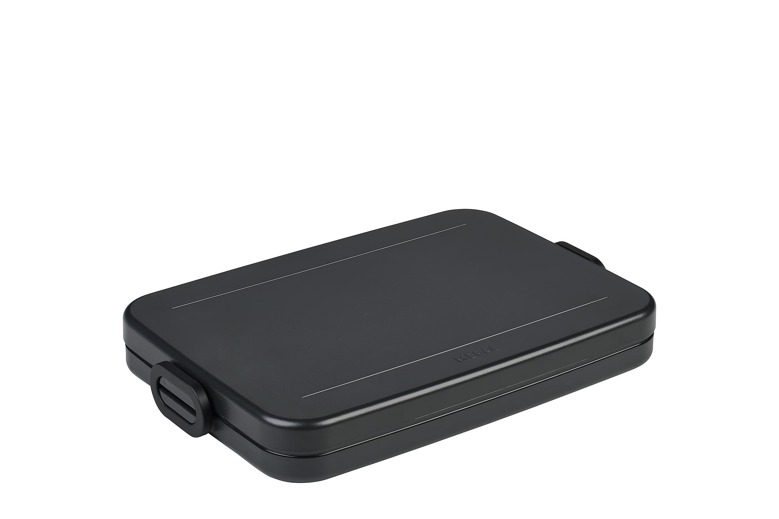 Mepal Flat Lunch Box - Sandwich & Snack - Adults - Nordic Black