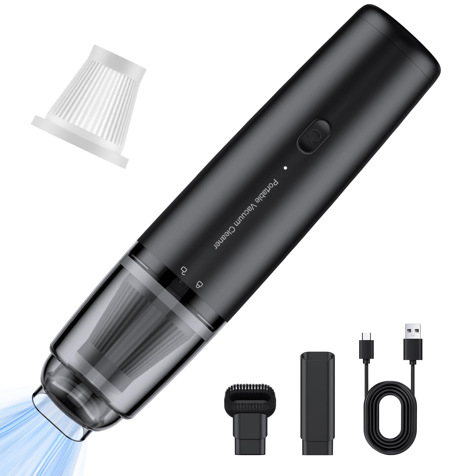Photo 1 of LYFUHUI Car Handheld Vacuum Cordless 13000 PA Suction Power, Portable Mini Vacuum Cleaner for Car Home Office and Pet Hair, Black