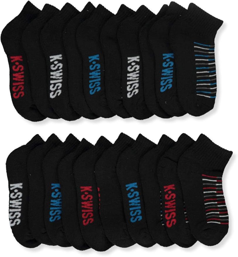 KSwiss Little Boys' 10Pack Ankle Socks multi, 6 8 Amazon.ca