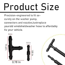 Windshield Washer Hose Kit, Washer Fluid Hose with