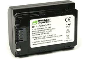 Wasabi Power Battery for Sony NP-FZ100 and Sony FX3, a1, a9, a9 II, a7R III, a7R IV, a7S III, a7 III, a7 IV, a6600