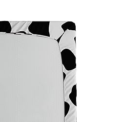 Ambesonne Cow Print Fitted Sheet, Cattle Skin