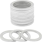Unlorspy Aluminum Oil Drain Plug Gasket Crush Washers, 15Pcs, 18mm | Inner Diameter Washers, Seals Rings, Used for Oil Change