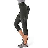 Fanka Body Sculpt Capri Leggings for Women,Sculpting Compression for Targeted Support, Reversible Wear