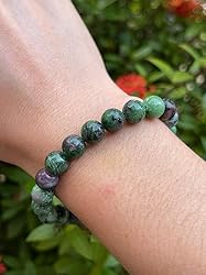 Ruby Zoisite Crystal Bead Bracelet 8mm, Wholesale