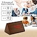 OCT17 Wooden Wood Clock, New Version LED Alarm Digital Desk Clock Adjustable Brightness, Alarm Time, Displays Time Date Temperature - Brown