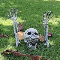 Keepax Realistic Looking Skeleton Stakes, Yard Lawn Stakes, Halloween Groundbreakers Decorations for Lawn Stakes Garden