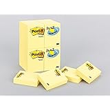 Post-it Notes, America’s #1 Favorite Sticky Note, Value Pack, 1-1/2 x 2-Inches, Canary Yellow, 24-Pads/Pack