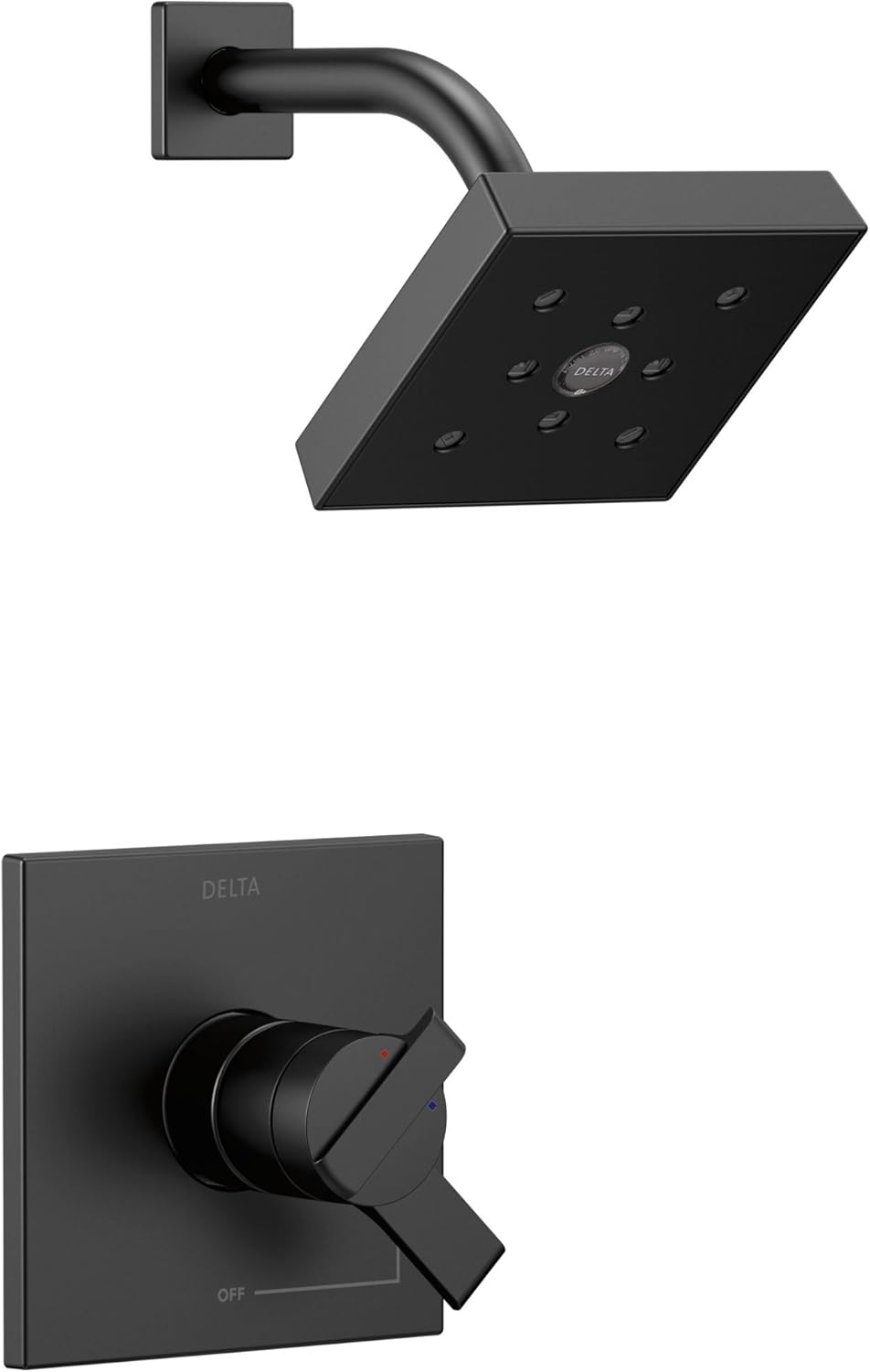 Delta Ara Collection Matte Black Finish Dual Water Pressure And