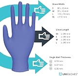 Unigloves BioTouch Nitrile Gloves Biodegradable Medical Grade Large Violet view 5