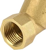 Akozon 1/2" BSPP Brass Y Strainer Filter Valve Connector for Water Oil view 6