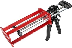 Dual Component Caulking Gun 450 ml / 600 ml / 650 ml, 1:1 & 2:1 Ratio Manual Adhesive Applicator for 2-Part Epoxy, Dual Compo