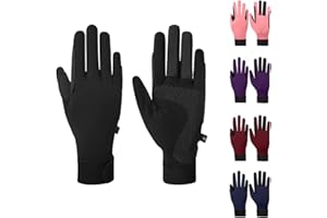 ChinFun Women's Horse Riding Gloves Stretchable Equestrian Gloves Breathable for Outdoor Horseback Cycling Driving