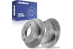 AutoShack Rear Solid Brake Rotors 2-PC Set Replacement for 2010-2013 Kia Soul 2010-2013 Kia Forte 10.31" (262 mm)