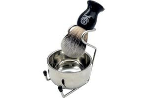 Best Mens Shaving Brush Set by Echolly-3pcs Men's Travel Shaving Brush and Bowl Set-Shaving brush, Bowl and Stand-Gift Set Shaving BrushGifts for Men,Fathers