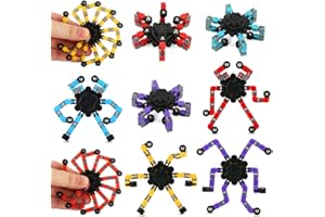 JYXT Fidget Spinners, 8 Pack Transformable Fidget Spinners Toys Party Favors for Kids 4-8 8-12 Goodie Bag Stocking Stuffers Treasure Box Classroom Prize Gifts for Birthday Halloween Christmas Easter Party