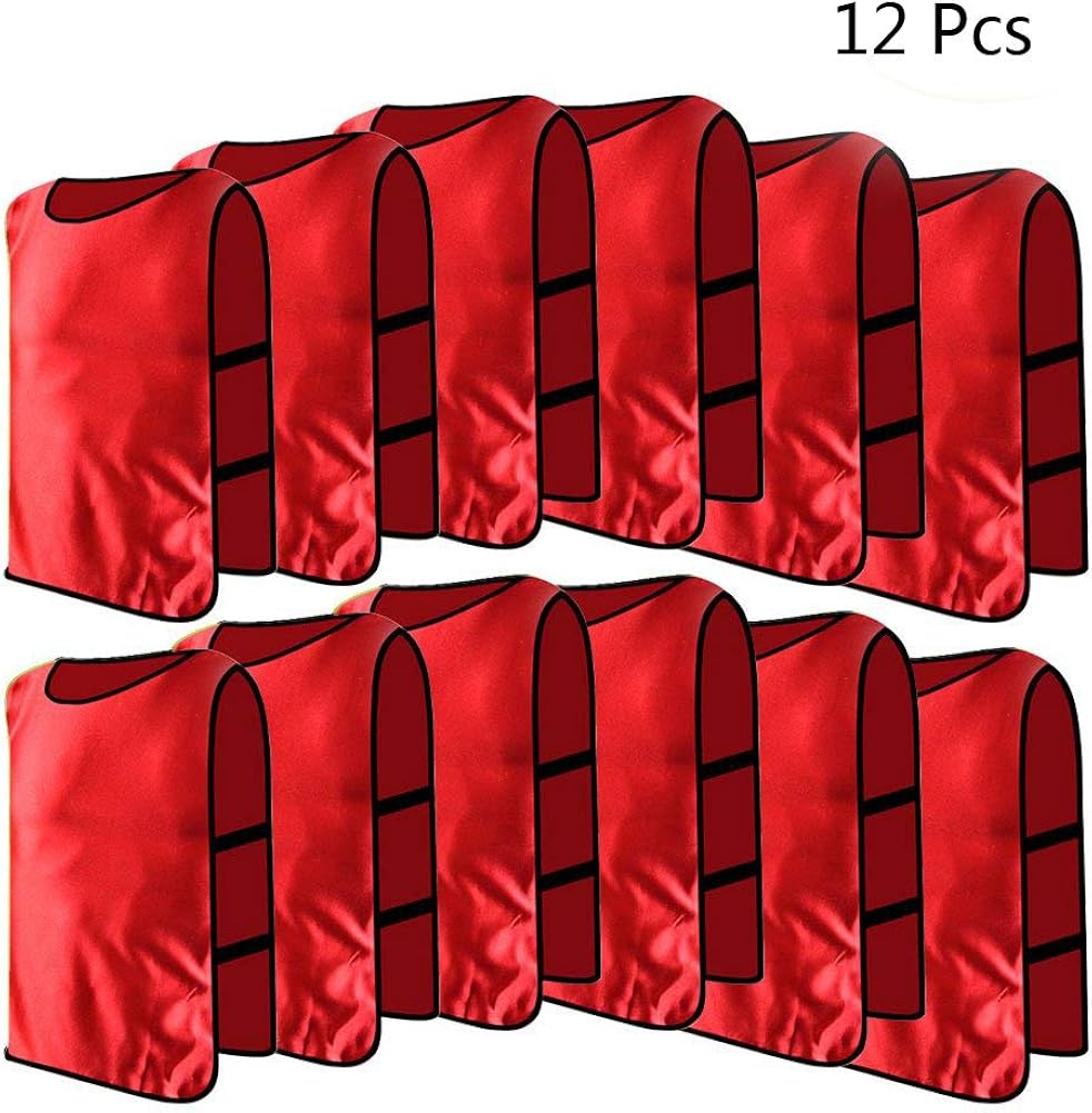 Amazon.com: 12Pcs Football Vest Adults Breathable Premium Polyester