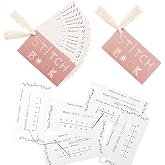 LUSTRIB 2 Pcs Creative Mini Sewing Book, Beginners Embroidery Stitch Book Cards, Simple Sewing Books for Beginners Learn to Sew Embroidery, Elevate Sewing Skills