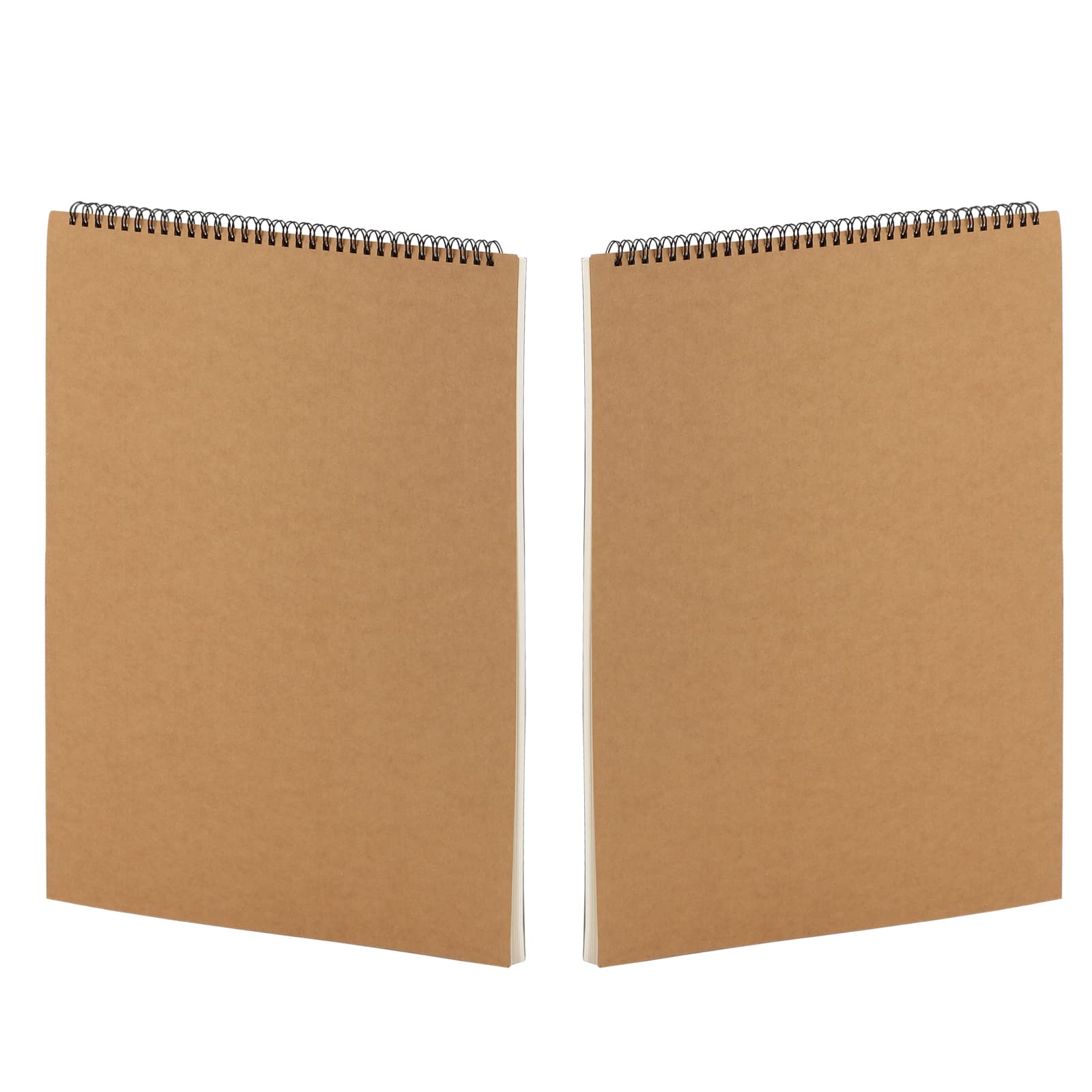 KEILEOHO 2PCS A3 Spiral Landscape Sketchbook, 30 Pages/60 Sheets 160gsm Spiral Bound Sketchbook, A3 Drawing pad for Home, Office