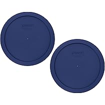 Pyrex Blue Round Storage Lids - BPA-free, Microwave Safe, USA Made