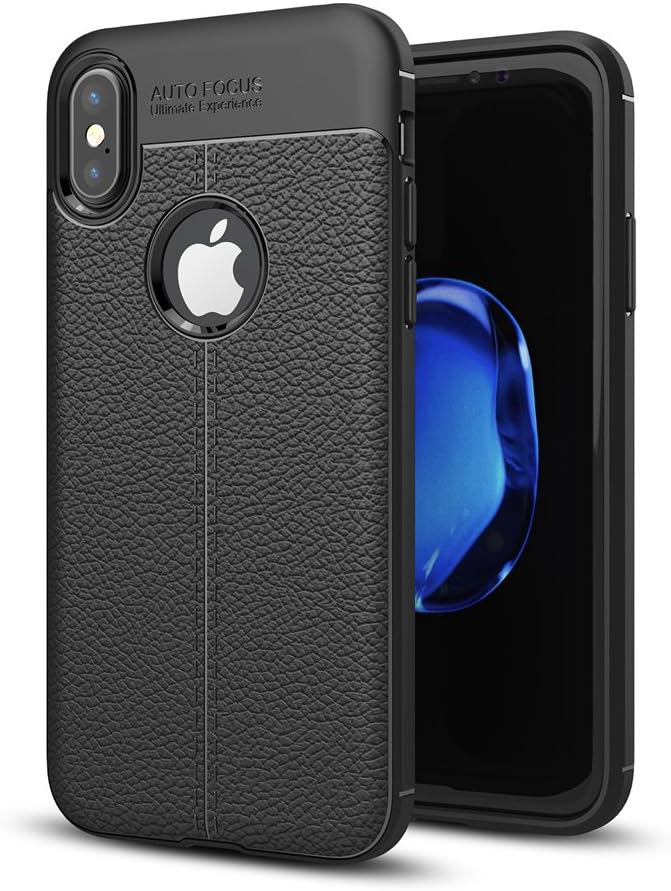 iPhone X case , New Luxury Soft TPU Leather Design Cases Leather Carbon Fiber Coque Cover Full Protective Ultra Thin Shockproof Armor Cover