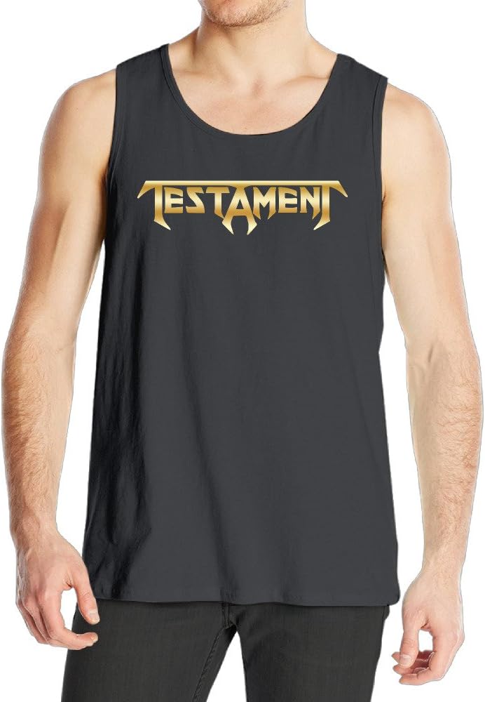 Testament Band Gold Logo Black Men's Tank Top