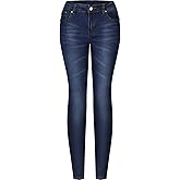 2LUV Women's Stretchy 5 Pocket Skinny Jeans Medium Blue 17