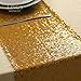 Ling's moment 12 x 108 Inch Sparkly Gold Sequin Table Runner (Hem Edge) for Vintage Wedding Party Bridal Shower Baby Shower Christmas Decorations