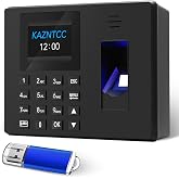 KAZNTCC Time Clocks, Fingerprint Time Clock for Employees Small Businesses, Build-in Reports Edit Missing Punch Time ClockMachine with 0 Monthly Fee, 0 Software Fee