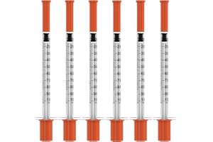 MOISCCKEL U-100 Disposable Syringes with Needle – 1ml/cc, 30G 5/16" (8mm), Individually Wrapped,30Pack