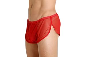 Mens Underwear Thongs and G-Strings with Pouch Split Side Boxers Soft Bulge Enhancement Jockstrap Skirt Apron Design